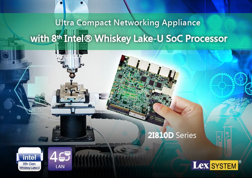 2I810D - Ultra Compact Networking Appliance with 8th Intel® Whiskey Lake-U SoC Processor