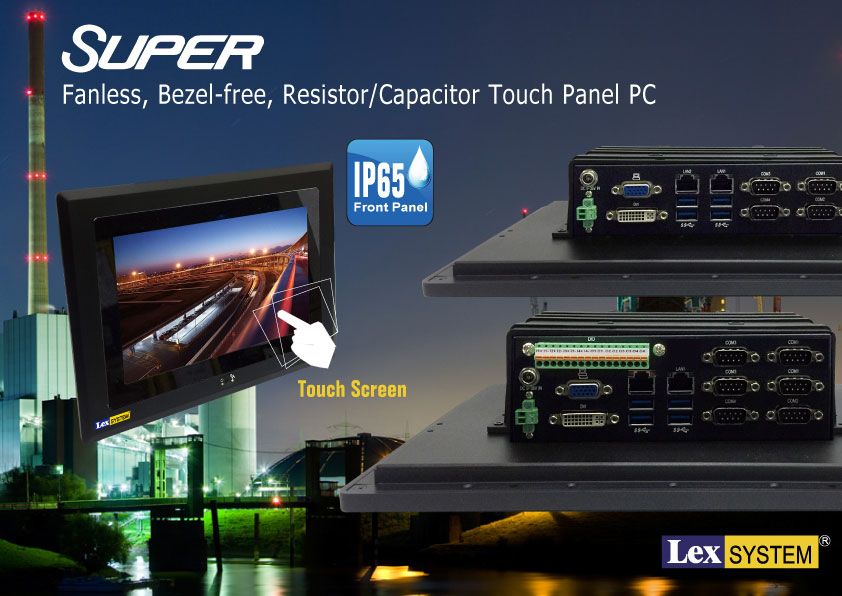 3I385AW/ 3I385CW - SUPER - Fanless, Bezel-free, Resistor/Capacitor Touch PPC