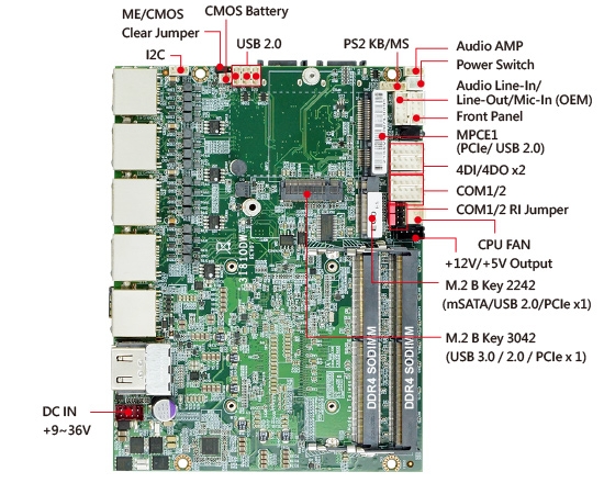 組み込みシングルボードコンピュータ-3I810DW-Whiskey Lake 3.5 Embedded SBC