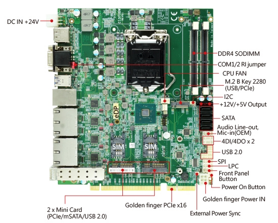 Single Board Computer-CI370D-Coffee Lake Embedded SBC