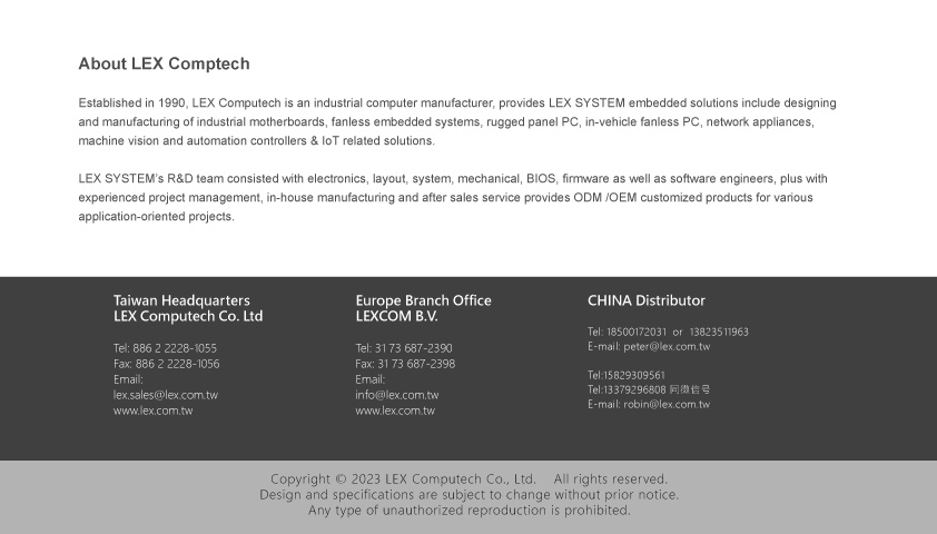 LEX COMPUTECH CO.,LTD.