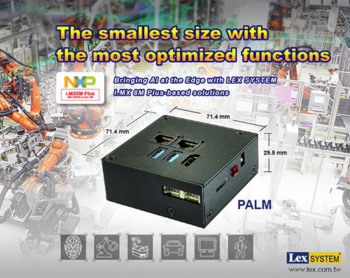 PALM (NEX-8MP + NEX-001) - The smallest size with the most optimized functions (ARM Based, NXP i.MX8M Plus / ARM Cortex-A53 solution)