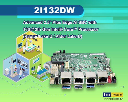 2I132DW - Advanced 2.5" Plus Edge AI SBC with 13th/12th Gen Intel&reg; Core&trade; Processor (Raptor Lake-U / Alder Lake-U)