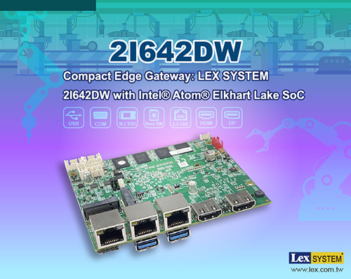 2I642DW - Compact Edge Gateway: LEX SYSTEM 2I642DW with Intel&reg; Atom&reg; Elkhart Lake SoC