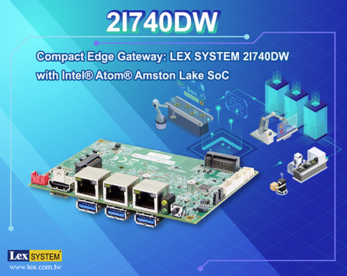 2I740DW - Compact Edge Gateway: LEX SYSTEM 2I740DW with Intel&reg; Atom&reg; Amston Lake SoC