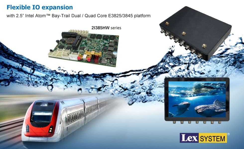 2I385HW - Flexible IO expansion with 2.5&rdquo; Intel Atom&trade; Bay-Trail Single / Quad Core E3815/3845 platform