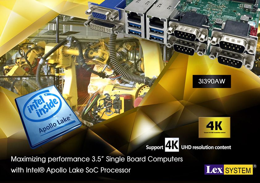3I390AW - Maximizing performance 3.5” Single Board Computers with Intel® Apollo Lake SoC Processor