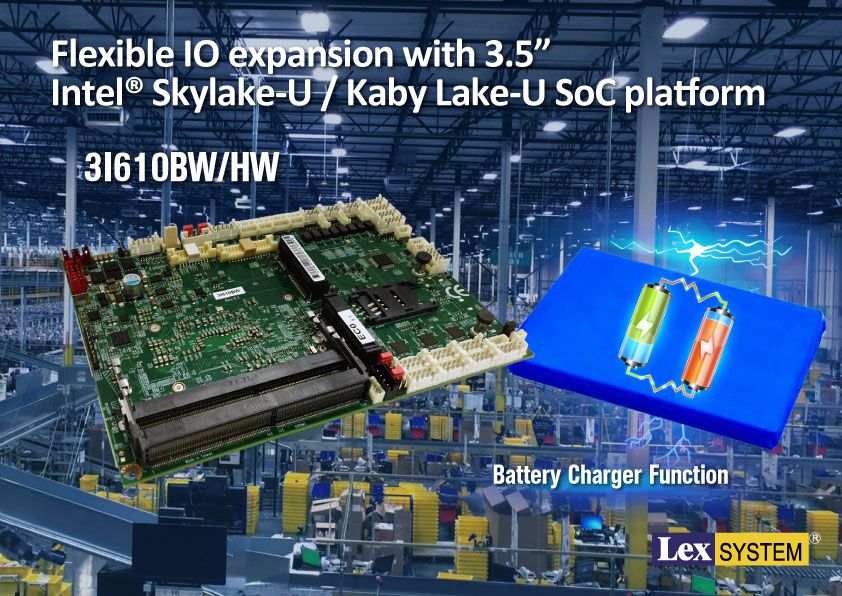 3I610BW / 3I610HW - Flexible IO expansion with 3.5” Intel® Skylake-U / Kaby Lake-U SoC platform